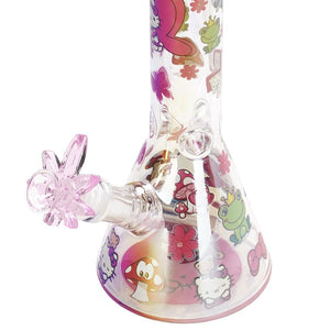 Party Kitty Electroplated Beaker Glass Water Pipe - 9.75" / 14mm F (ONLINE ONLY)