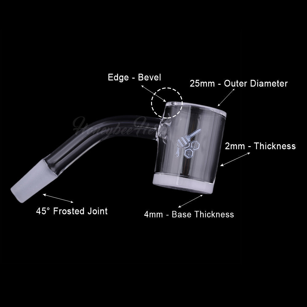 HONEY & MILK BEVEL QUARTZ BANGER - 45° DEGREE | YL (ONLINE ONLY)