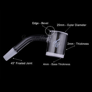 HONEY & MILK BEVEL QUARTZ BANGER - 45° DEGREE | YL (ONLINE ONLY)