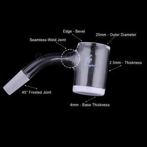 HONEY & MILK BEVEL QUARTZ BANGER - 45° DEGREE | BL (ONLINE ONLY)