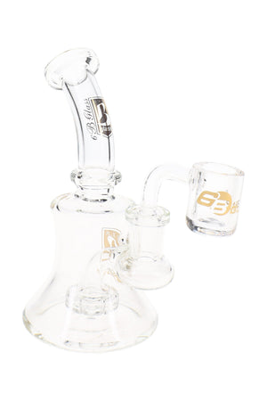 6B Glass Clear Stemless Dab Rig – Showerhead Perc – 5½″ (ONLINE ONLY)