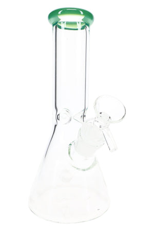 Colored Rim Glass Beaker Bong “Pastel Pour” – 8″ (ONLINE ONLY)