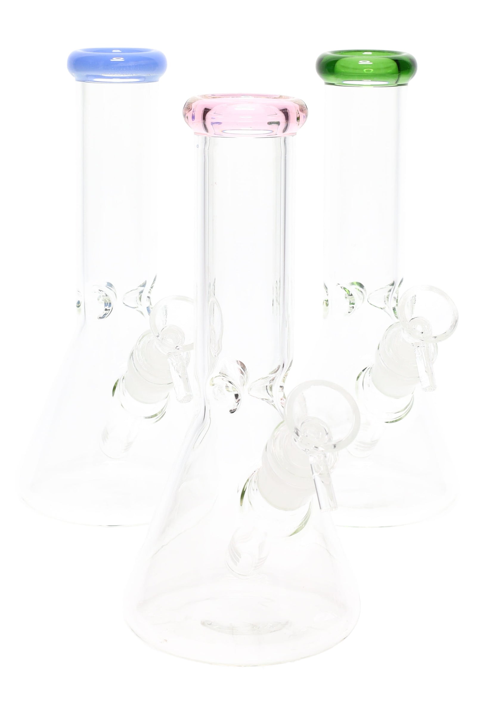 Colored Rim Glass Beaker Bong “Pastel Pour” – 8″ (ONLINE ONLY)