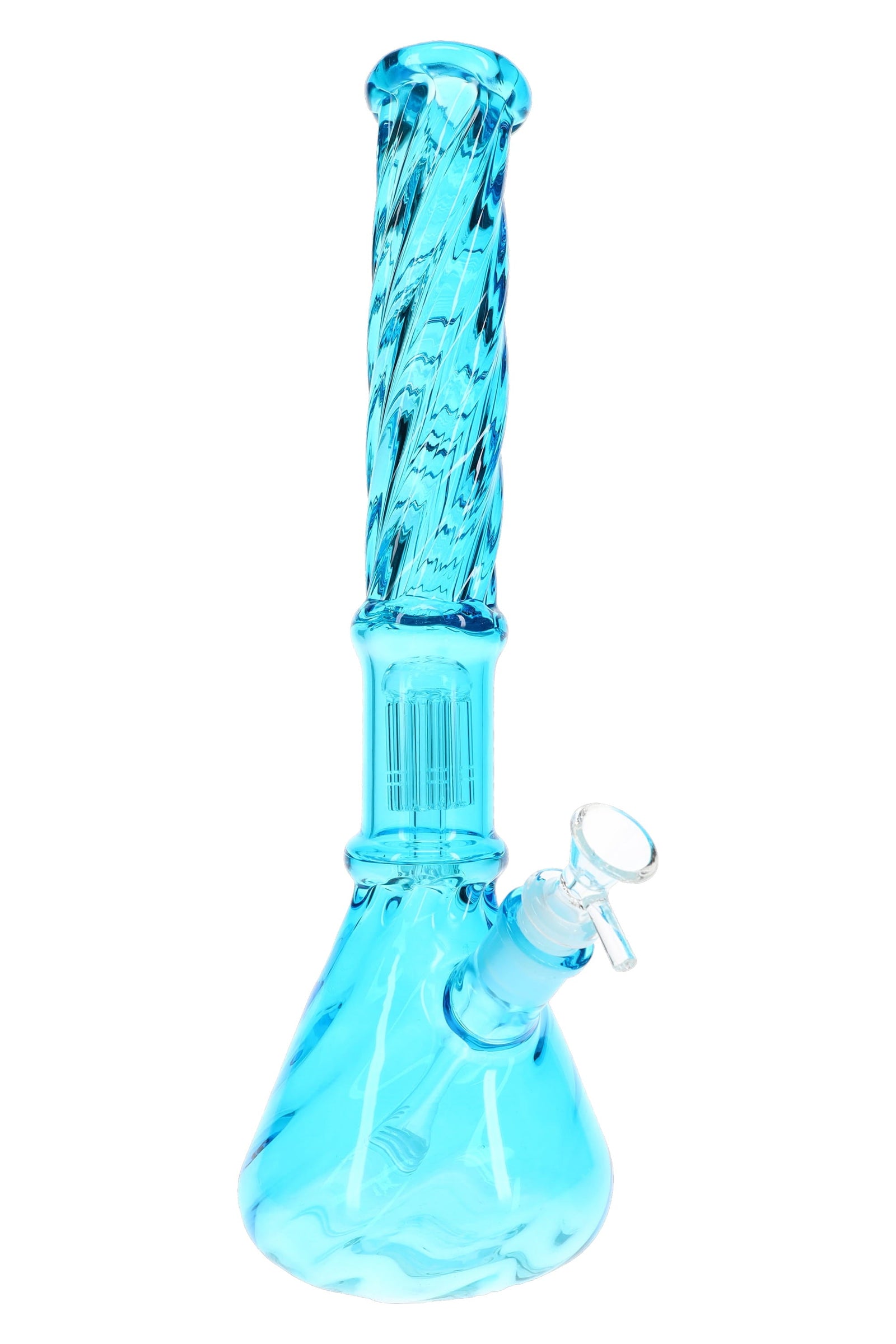 Twisted Glass Beaker Bong “Tree Twist” – Tree Perc – 15″ – Assorted Colors (ONLINE ONLY)
