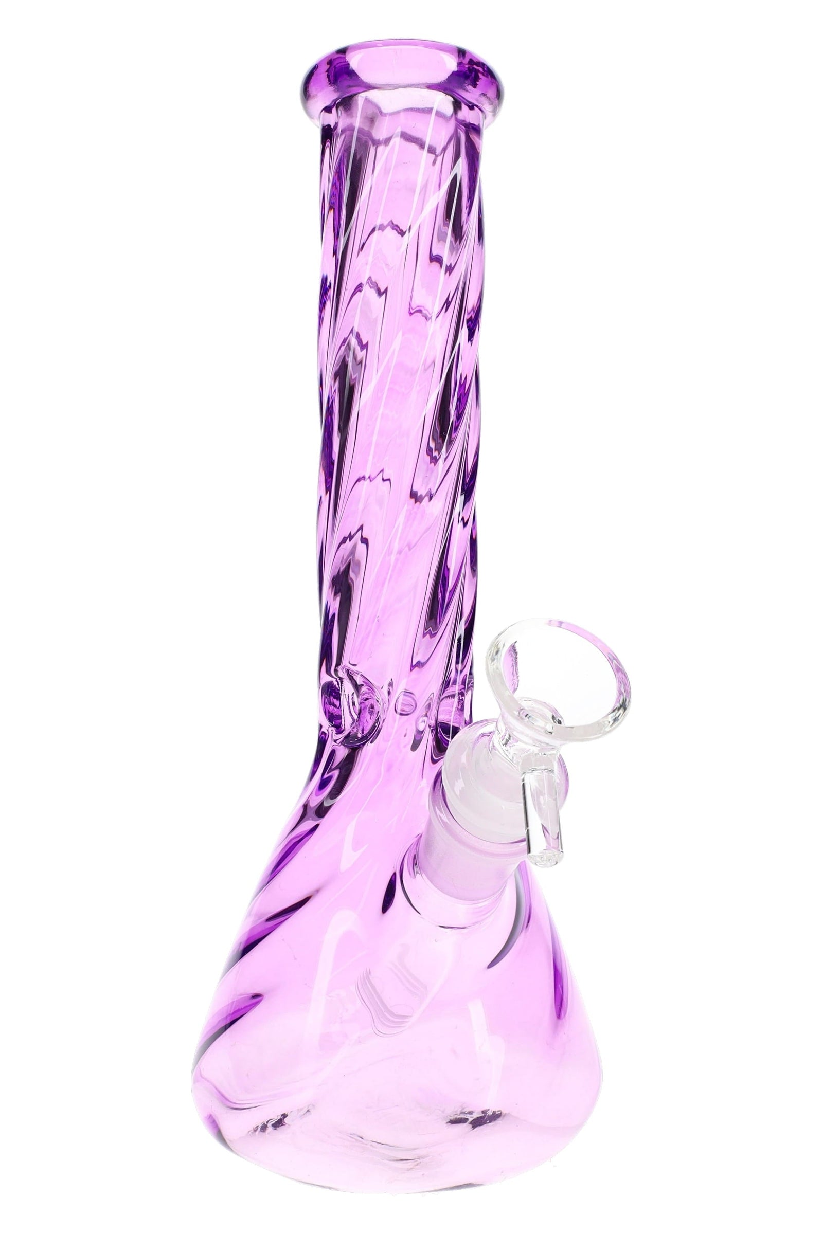 Twisted Glass Beaker Bong “Spiral Chill” – Ice Pinch – 10″ – Assorted Colors (ONLINE ONLY)