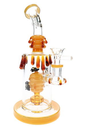 6B Glass Bee Water Pipe – 9½″ – Assorted Colors (ONLINE ONLY)
