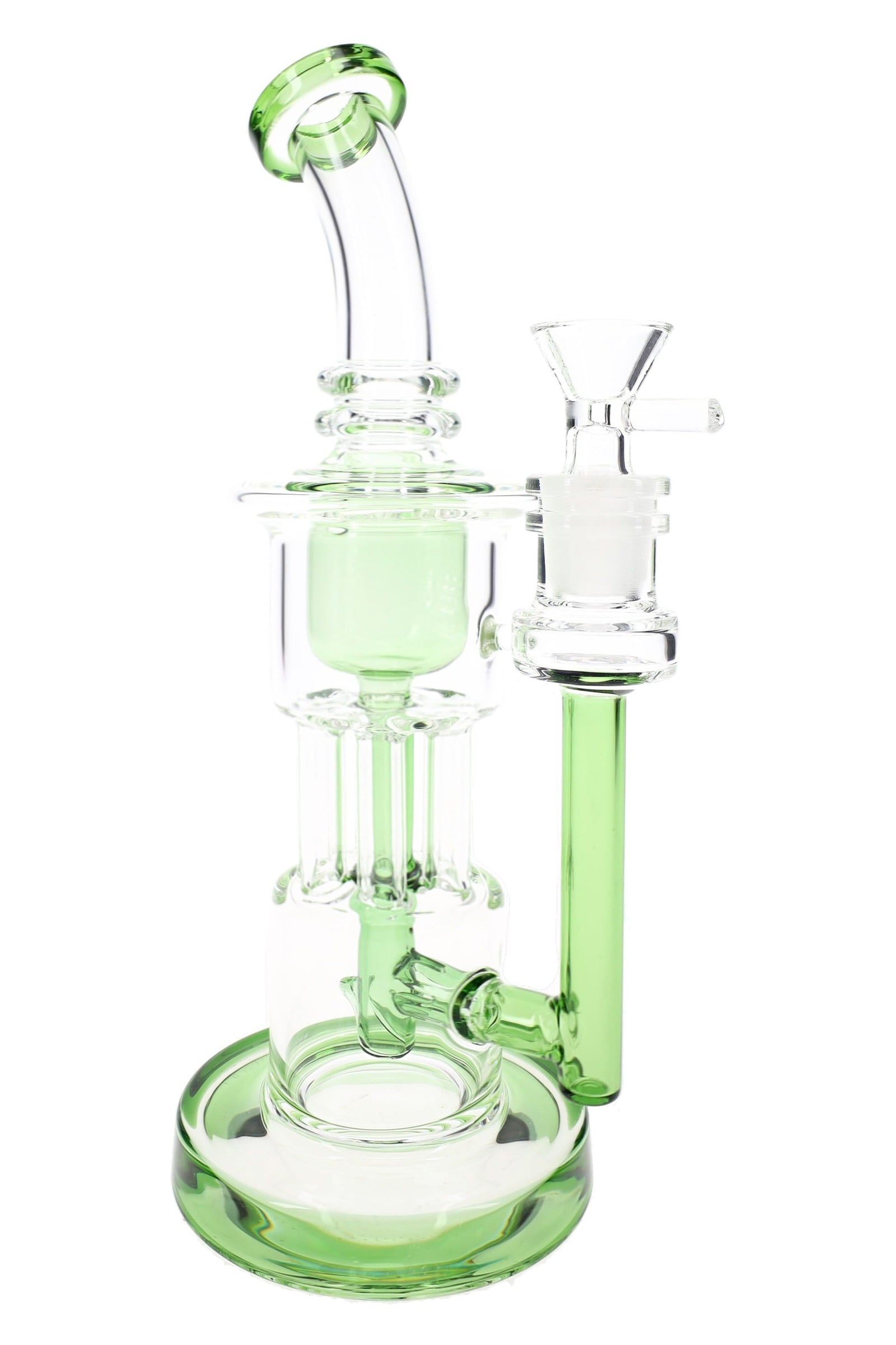 Colorful Glass Recycler Bong “Loop Quest” – Stemless – 9½″ – Assorted Colors (ONLINE ONLY)