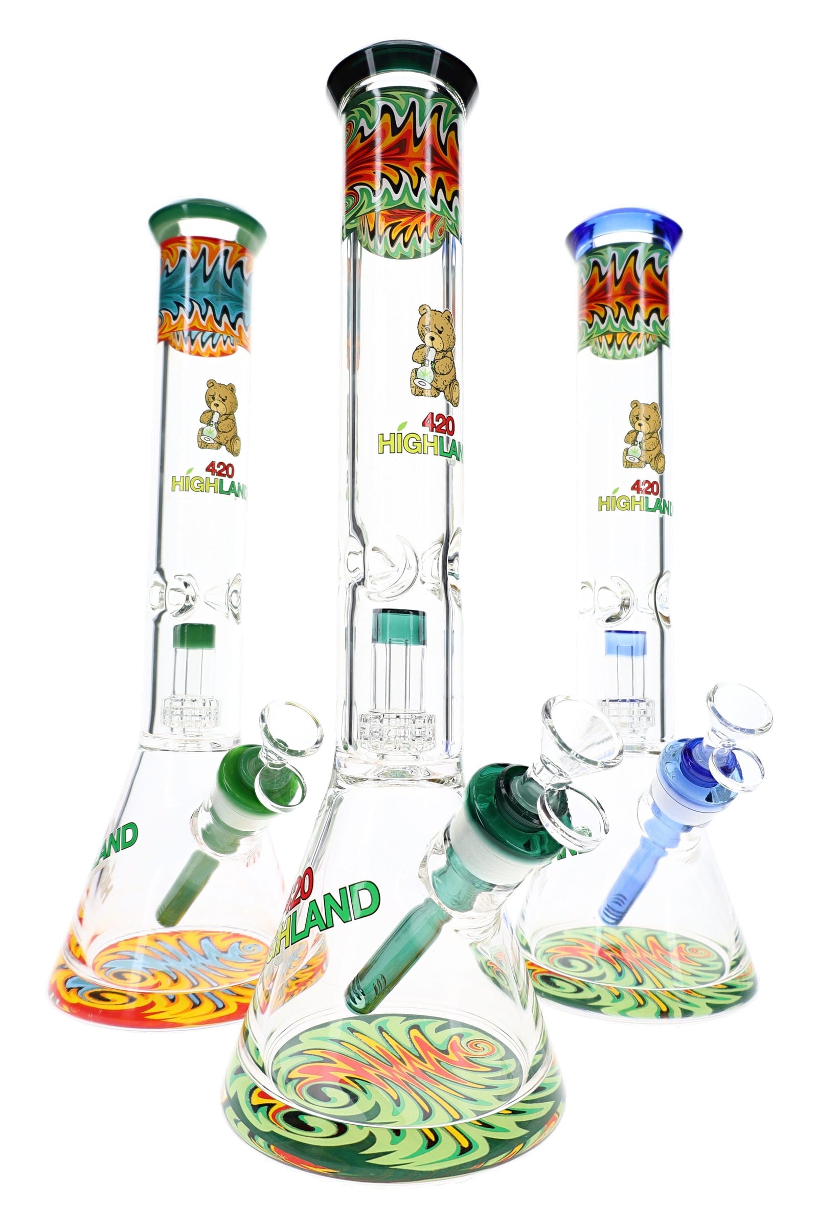 Reverse Rasta Beaker Bong “Rasta Matrix” – Dome Matrix Perc – 16″ – Assorted Colors (ONLINE ONLY)