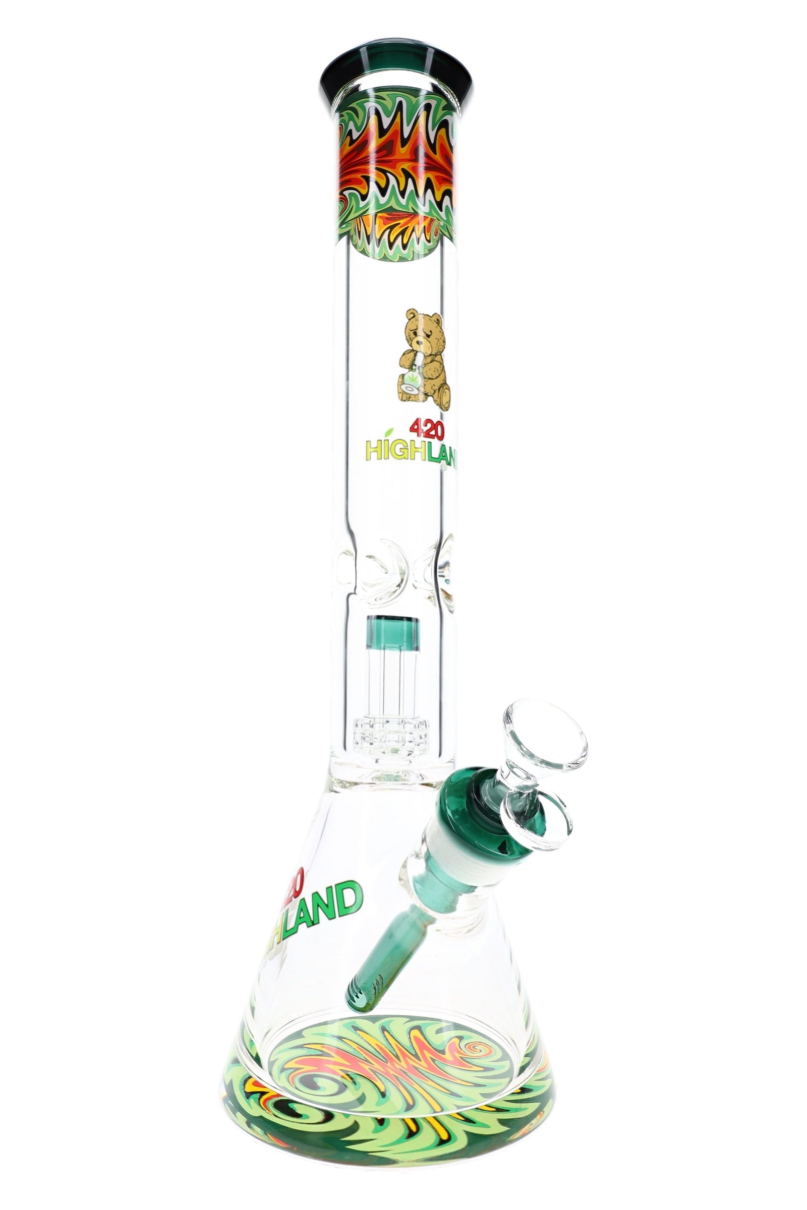 Reverse Rasta Beaker Bong “Rasta Matrix” – Dome Matrix Perc – 16″ – Assorted Colors (ONLINE ONLY)