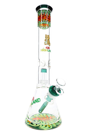 Reverse Rasta Beaker Bong “Rasta Matrix” – Dome Matrix Perc – 16″ – Assorted Colors (ONLINE ONLY)
