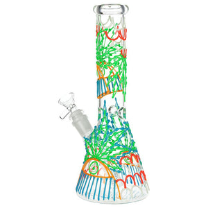 SeshGear 420 Drizzle G.I.T.D Beaker Glass Water Pipe - 10" / 14mm F (ONLINE ONLY)