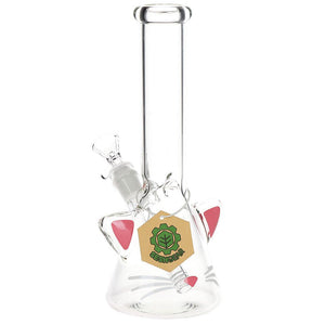 SeshGear Kitty Whiskers Beaker Glass Water Pipe - 9.75" / 14mm F (ONLINE ONLY)