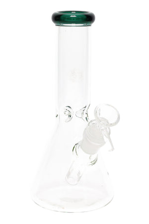 Colored Rim Glass Beaker Bong “Pastel Pour” – 8″ (ONLINE ONLY)