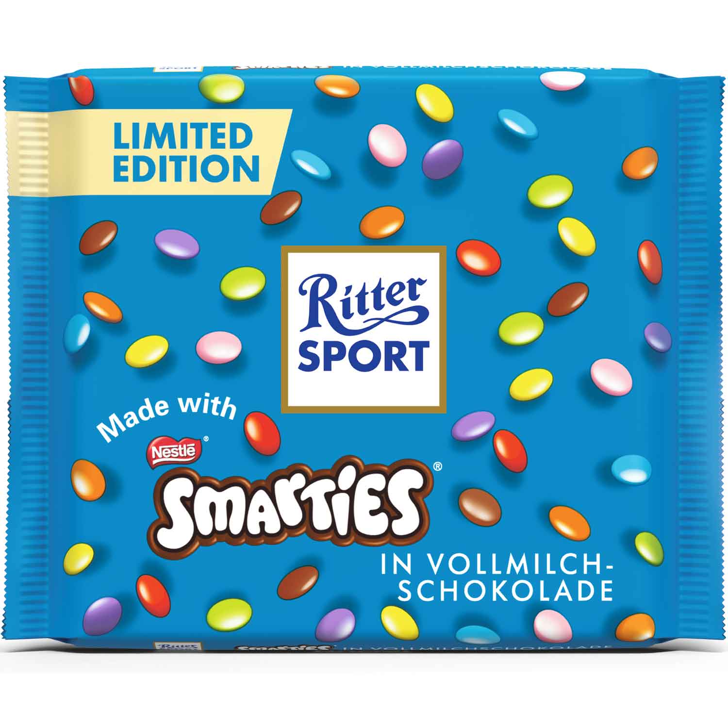 Ritter Sport Milk Chocolate w/ Smarties Limited 100g (GERMANY)