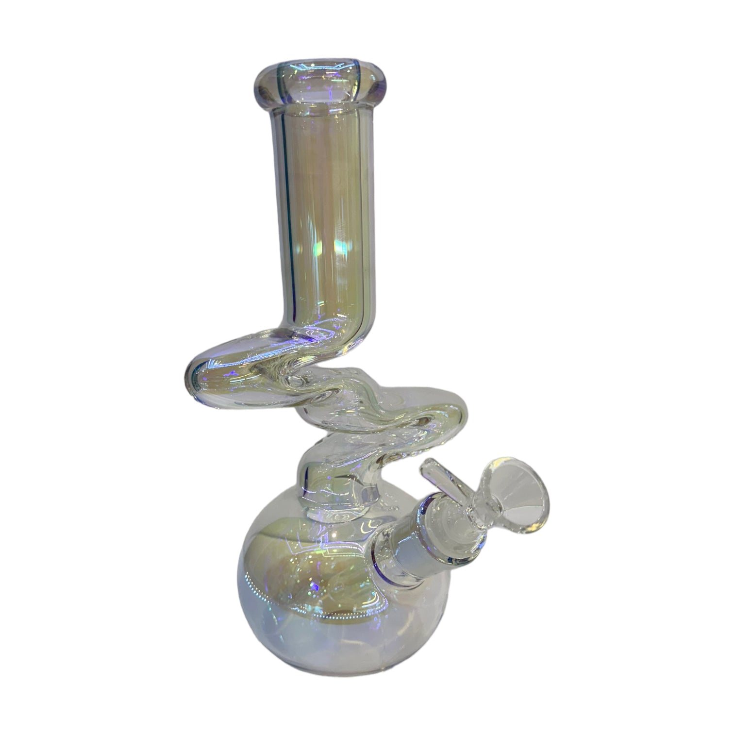 Green Bear OG ZigZag Beaker - Chrome