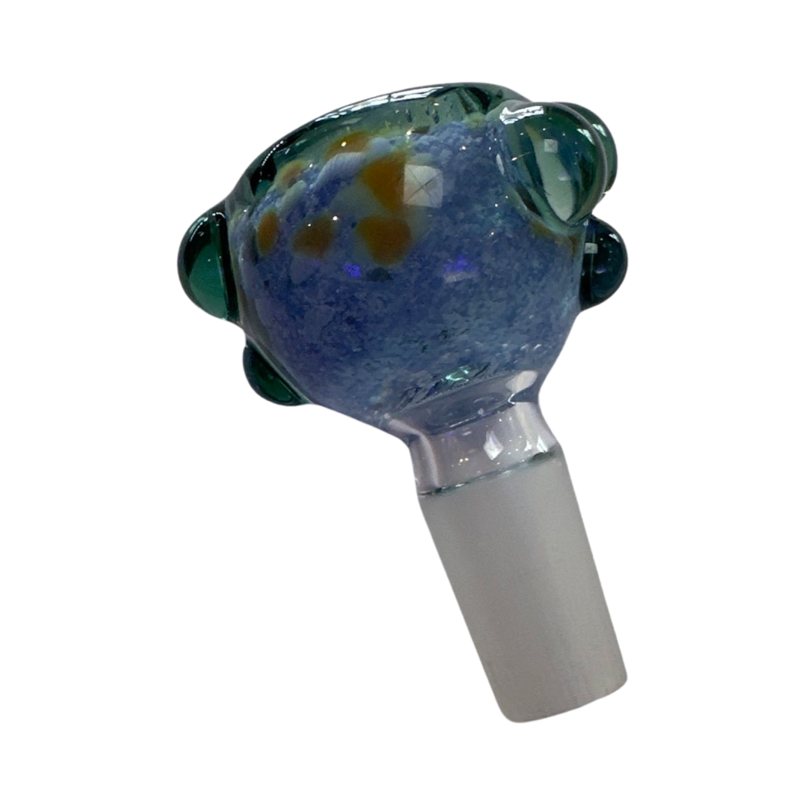 Sarah Marblesbee 4 Hole Slide 14mm - Sky Blue w/ Beige Dots