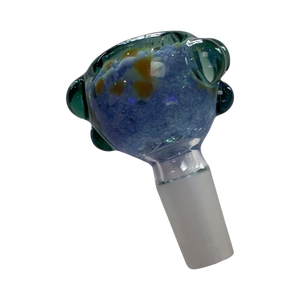 Sarah Marblesbee 4 Hole Slide 14mm - Sky Blue w/ Beige Dots