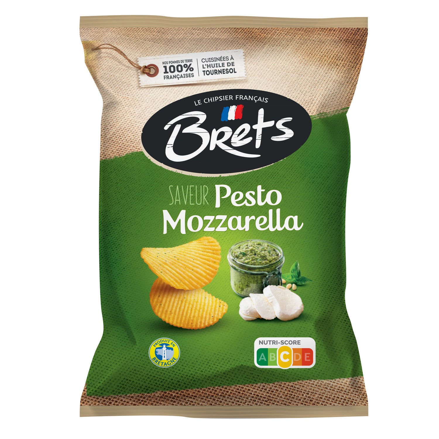 Brets Chips Pesto Mozzarella 125g (FRANCE)
