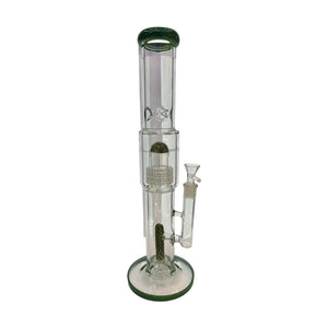 14" Wig Wag Tube with Perc - Dark Green