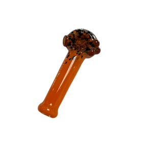 Sarah Marblesbee 4 Hole Large Spoon - Orange w/ Black Dots