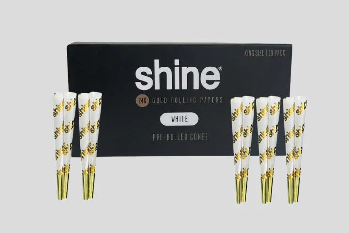 Shine "White" King Size Cones (10 Pack)