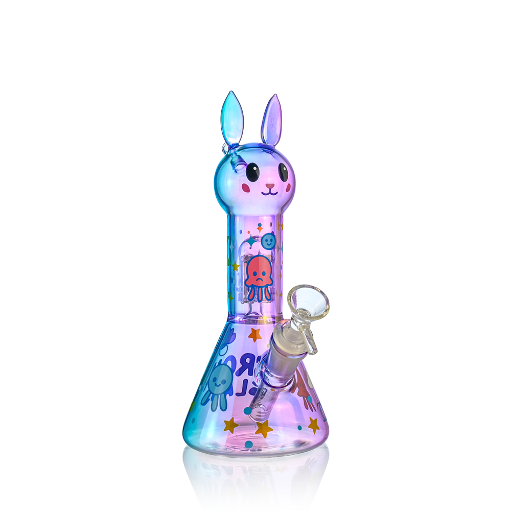 Cute Bunny Beaker Bong with Tree Perc | Croia Glass (ONLINE ONLY)
