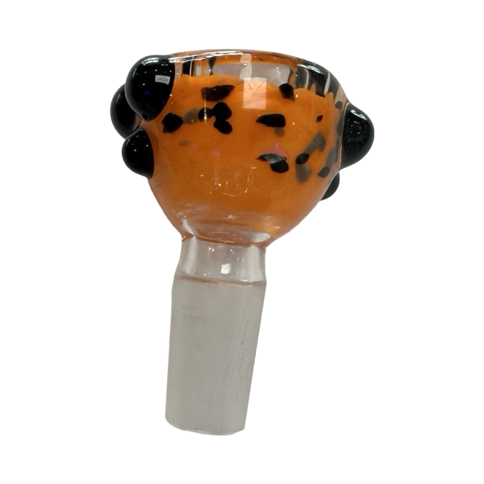 Sarah Marblesbee 4 Hole Slide 14mm - Orange w/ Black Dots