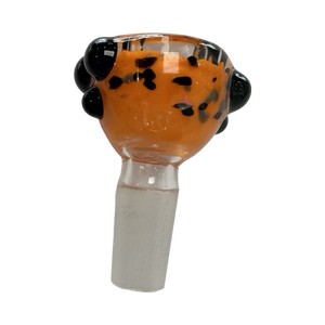 Sarah Marblesbee 4 Hole Slide 14mm - Orange w/ Black Dots