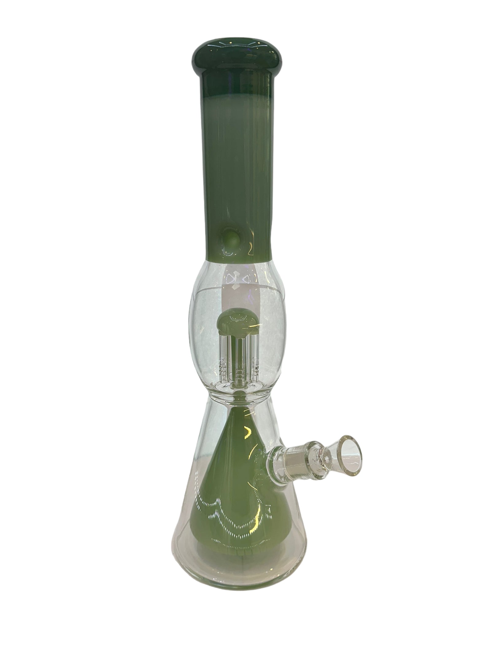 Cone Beaker With Built In Downstem - Green