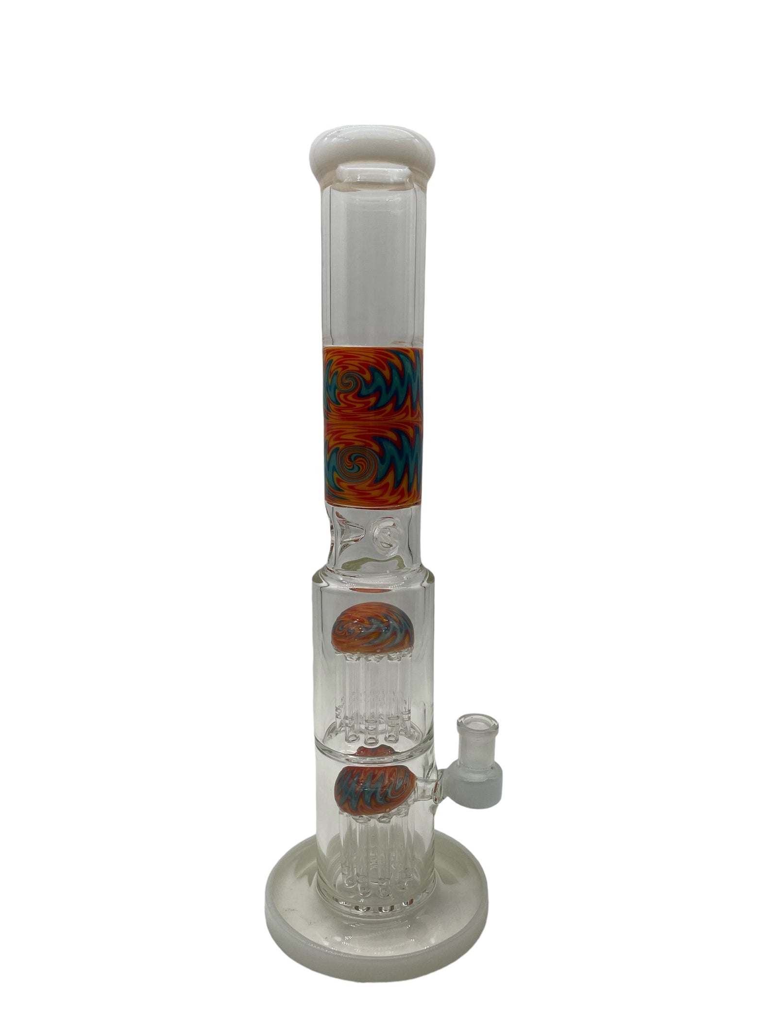 Wig Wag Double Tree Perc Bong - White