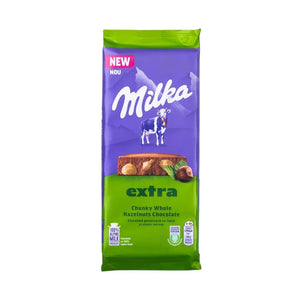 Milka Extra Chunky Whole Hazelnuts 190g (GERMANY)