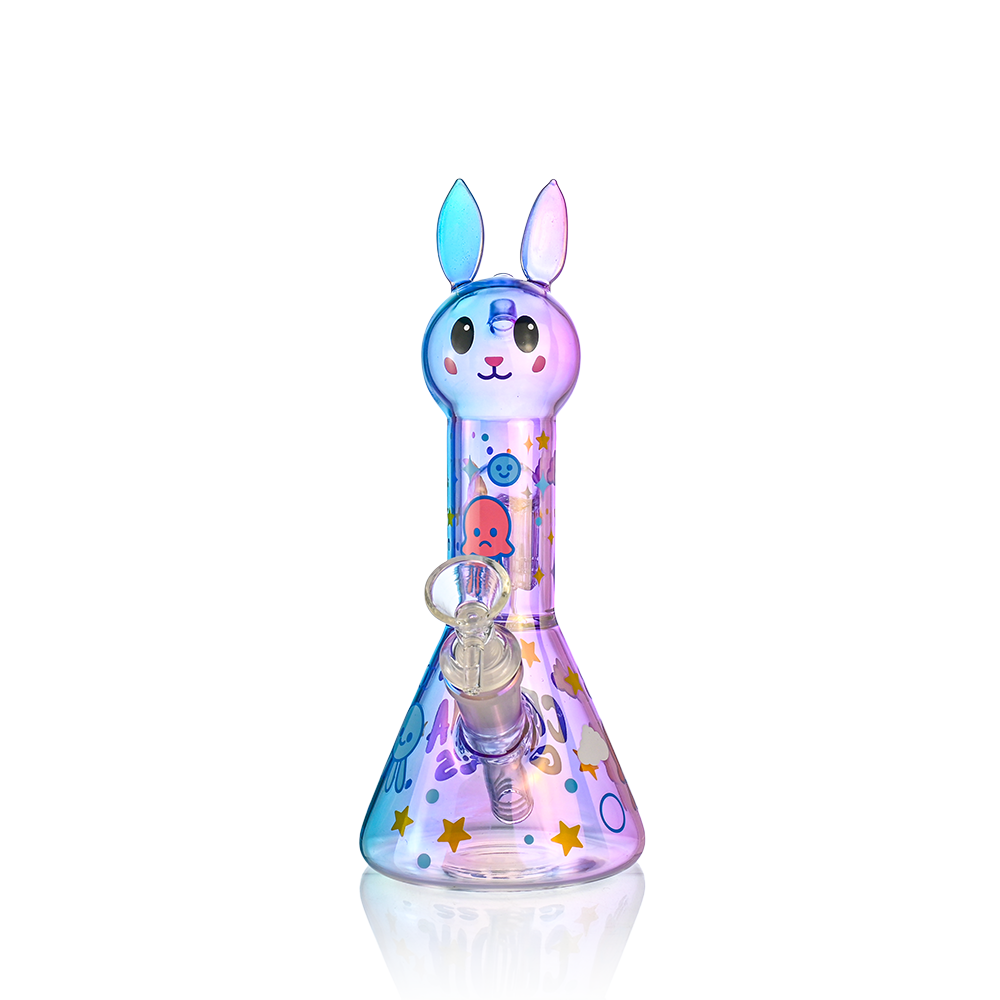 Cute Bunny Beaker Bong with Tree Perc | Croia Glass (ONLINE ONLY)