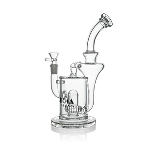 10" Hourglass Recycler Scientific Bong with Crown Perc | Croia Glass (ONLINE ONLY)