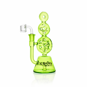 8" Triple Stack Swiss Perc Recycler Dab Rig | Croia Glass (ONLINE ONLY)