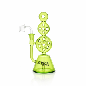 8" Triple Stack Swiss Perc Recycler Dab Rig | Croia Glass (ONLINE ONLY)