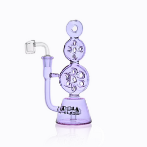 8" Triple Stack Swiss Perc Recycler Dab Rig | Croia Glass (ONLINE ONLY)