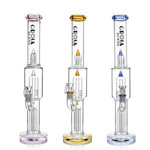 16" Triple Rocket-Perc Scientific Glass Bong | Croia Glass (ONLINE ONLY)