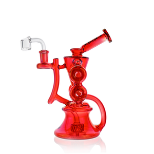 10" Symmetrical Quad-Donut Klein Recycler Dab Rig | Croia Glass (ONLINE ONLY)