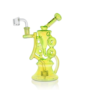 10" Symmetrical Quad-Donut Klein Recycler Dab Rig | Croia Glass (ONLINE ONLY)