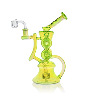 10" Symmetrical Quad-Donut Klein Recycler Dab Rig | Croia Glass (ONLINE ONLY)