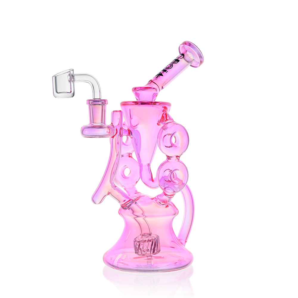 10" Symmetrical Quad-Donut Klein Recycler Dab Rig | Croia Glass (ONLINE ONLY)
