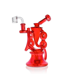 10" Symmetrical Quad-Donut Klein Recycler Dab Rig | Croia Glass (ONLINE ONLY)