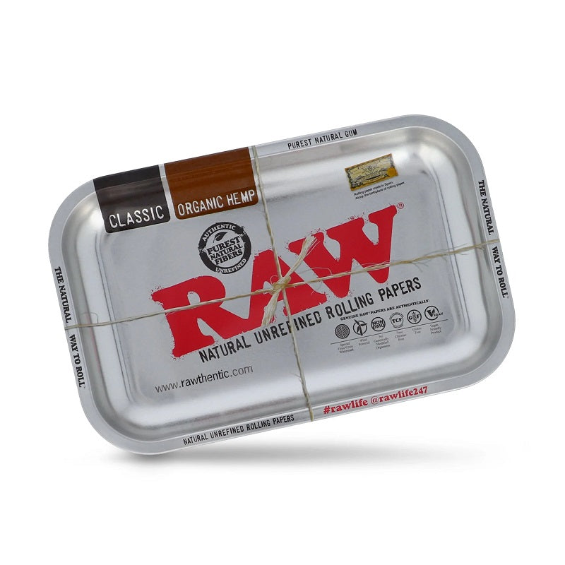 Raw Metal Rolling Tray Small