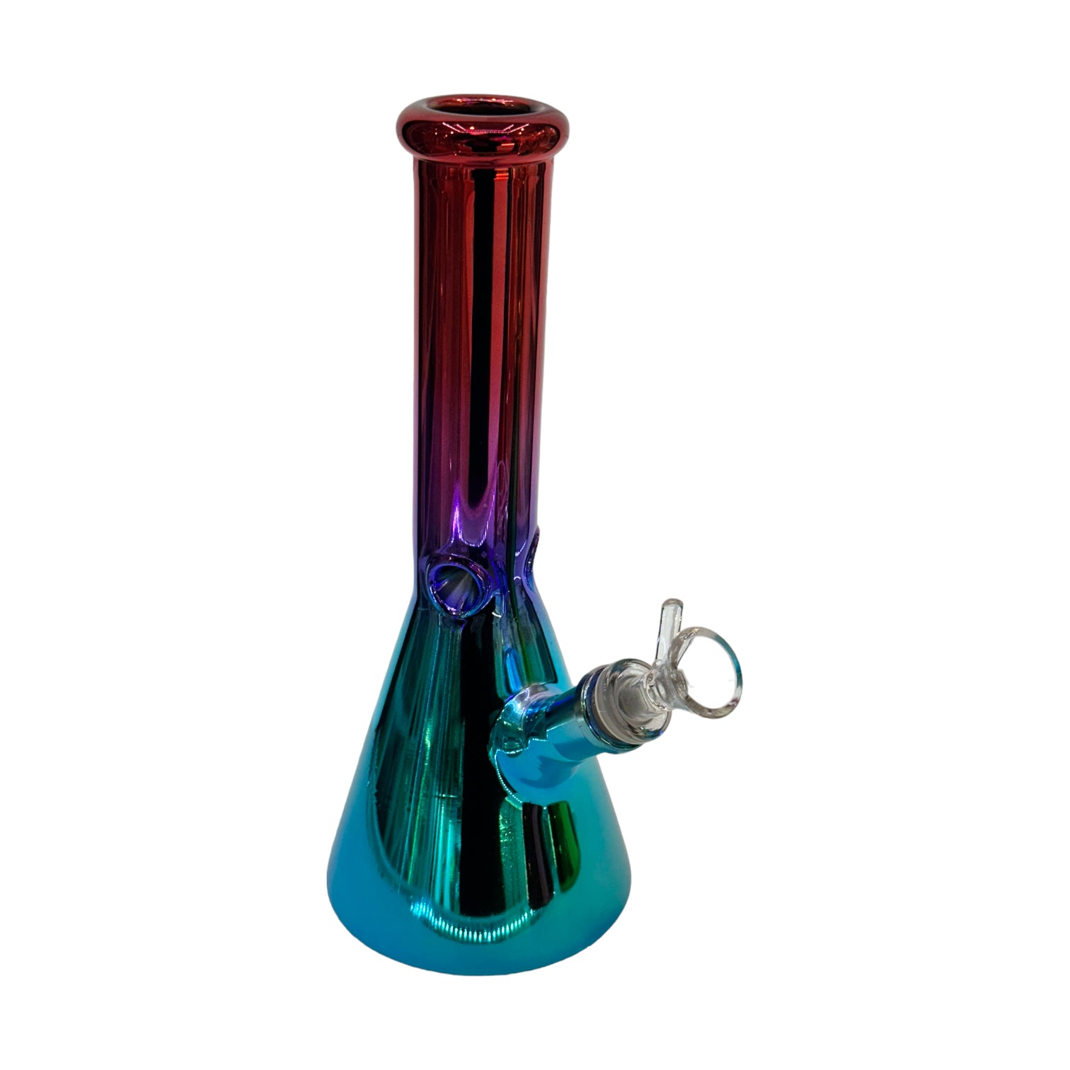 8" Chrome Color Beaker Bong - Blue
