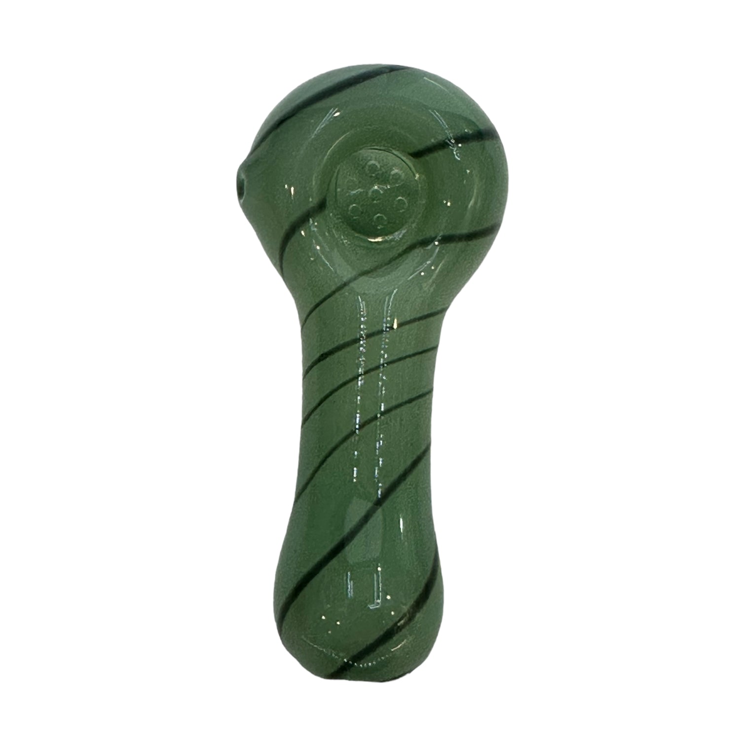 Spiral Color Spoon With Built In Screen - Light Green