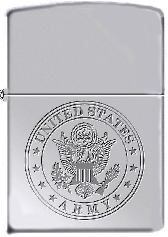 Zippo Lighters - 17 US Army High Polish Chrome