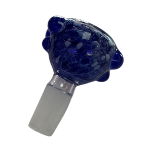 Sarah Marblesbee 4 Hole Slide 14mm - Cobalt w/ Sky Blue Dots