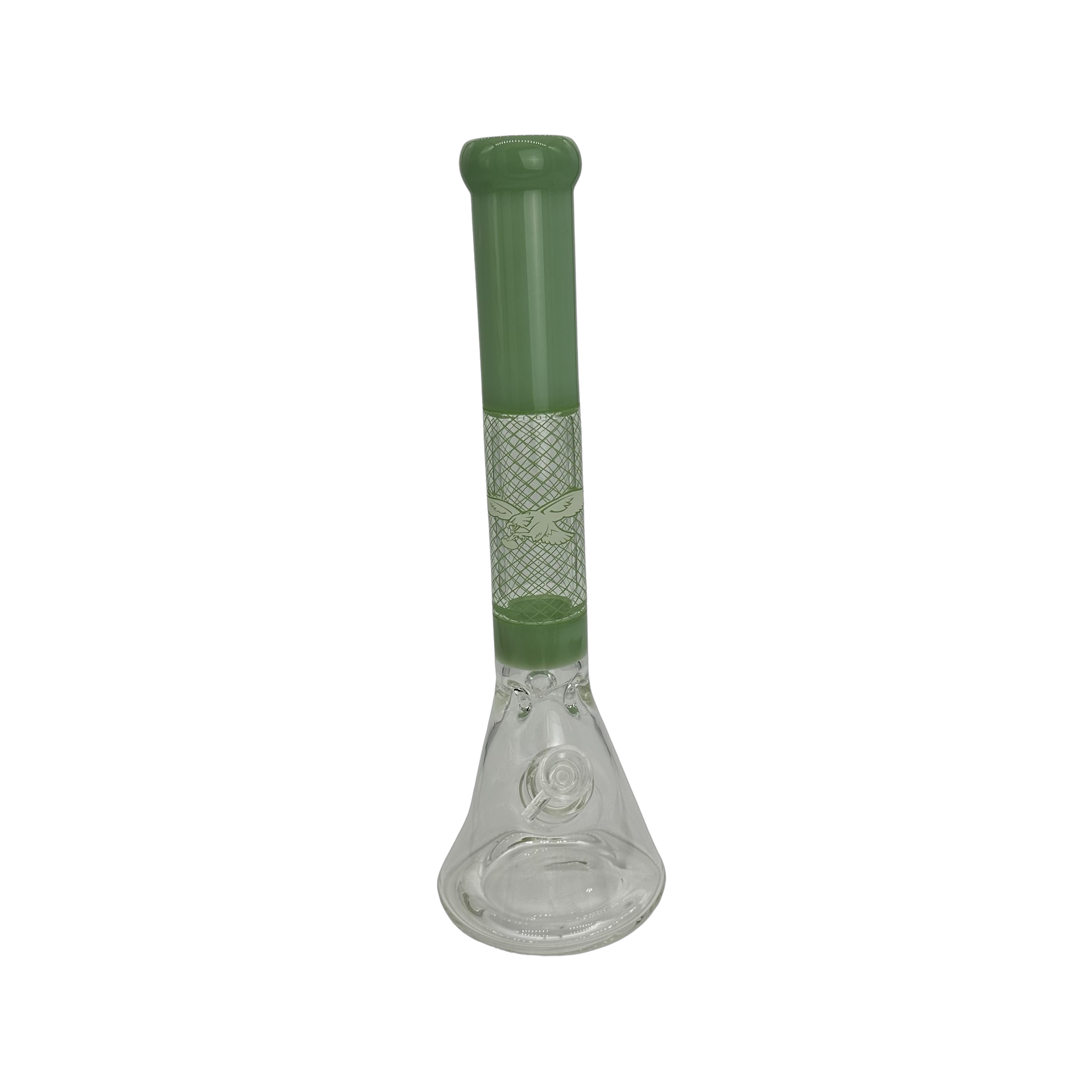 16" Colored Eagle Beaker - White