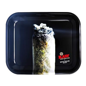 Raw Metal Rolling Tray Large