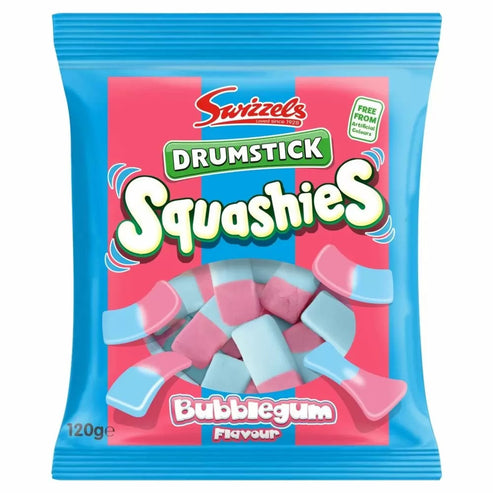Swizzels Drumstick Squashies Bubblegum Flavor 120g (UK)